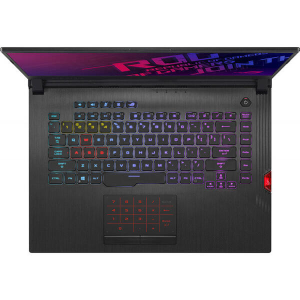 Laptop Asus ROG Strix Hero III G531GU, FHD 1920x1080, Intel® Core i7-9750H, 8GB DDR4, 512GB SSD, GeForce GTX 1660 Ti 6GB, No OS, Black