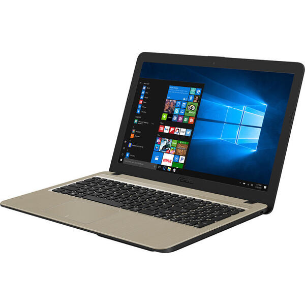 Laptop Asus VivoBook X540UA, 15.6 FHD 1920x1080, Core i3 7020U, 4 GB DDR4, 512 GB, GMA HD 620, Endless OS, Chocolate Black