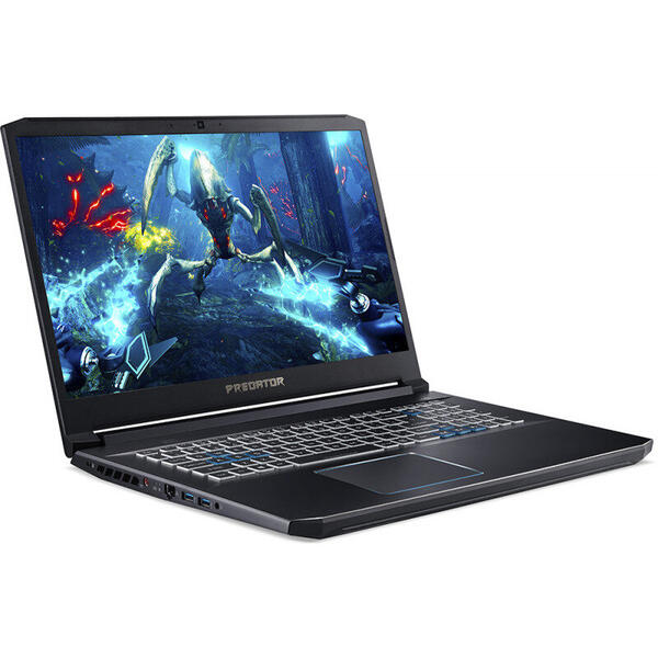 Laptop Acer Predator Helios 300 PH317-53, 17.3 inch FHD IPS 1920x1080, Core i7 9750H, 16 GB DDR4, 1TB 7200 RPM + 512GB SSD, GeForce GTX 1660 Ti 6GB, Windows 10 Home (64), Black