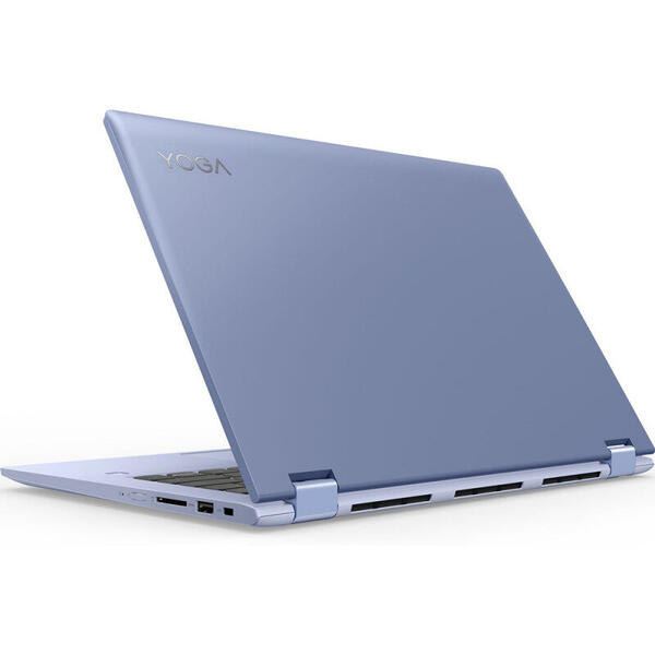 Laptop Lenovo Yoga 530 IKB, 14 inch FHD IPS Touch, Intel Core i5-8250U, 8GB DDR4, 512GB SSD, GMA UHD 620, Win 10 Home, Liquid Blue, Active Pen