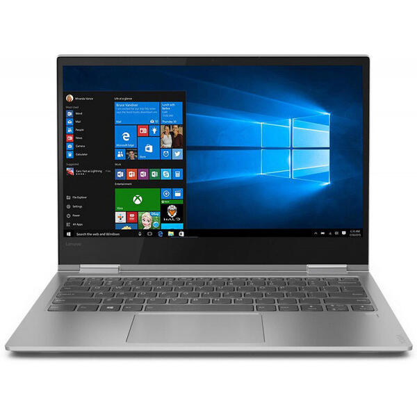 Laptop Lenovo Yoga 730, 13.3 inch FHD IPS Touch 1920 x 1080, Intel Core i5-8250U, 8GB DDR4, 256GB SSD, GMA UHD 620, Win 10 Home, Platinum