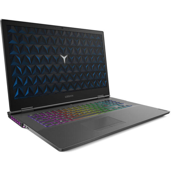 Laptop Lenovo Legion Y740, 17.3 inch FHD IPS 144Hz, Procesor Intel® Core™ i7-9750H (12M Cache, up to 4.50 GHz), 16GB DDR4, 1TB SSD, GeForce GTX 1660 Ti 6GB, FreeDos, Black