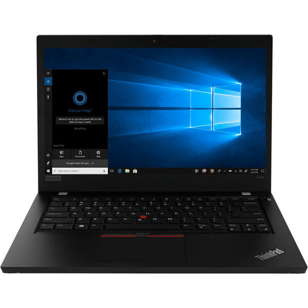 Laptop Lenovo ThinkPad L490, 14 inch FHD IPS, Procesor Intel Core i5-8265U (6M Cache, up to 3.90 GHz), 8GB DDR4, 256GB SSD, GMA UHD 620, Win 10 Pro, Black