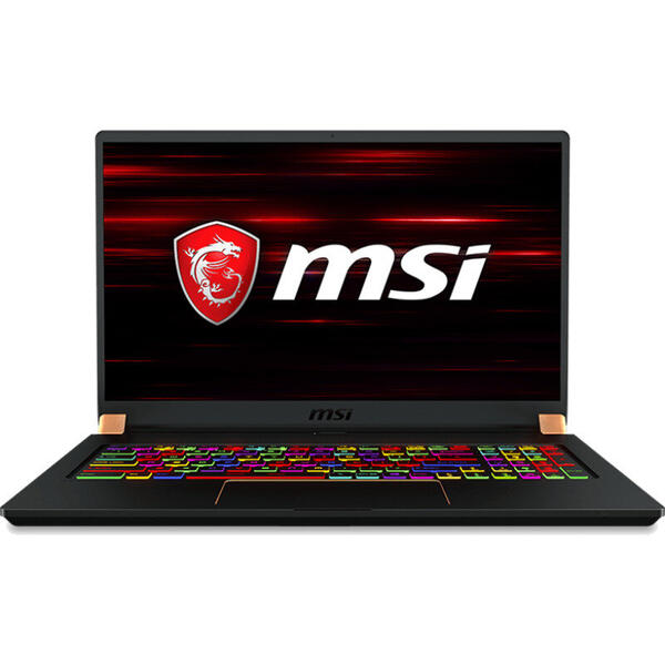 Laptop MSI Gaming 17.3'' GS75 Stealth 9SG, FHD 240Hz, Intel Core i7-9750H (12M Cache, up to 4.50 GHz), 32GB DDR4, 2x 1TB SSD, GeForce RTX 2080 8GB, No OS, Black