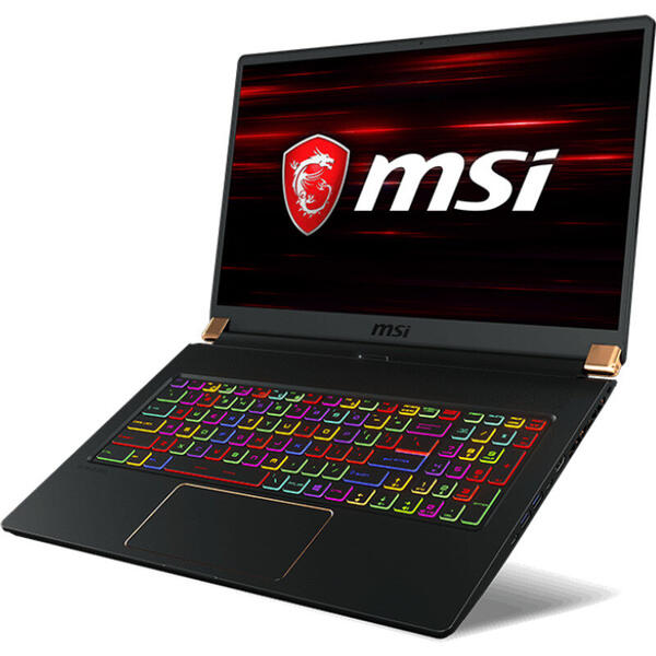 Laptop MSI Gaming 17.3'' GS75 Stealth 9SG, FHD 240Hz, Intel Core i7-9750H (12M Cache, up to 4.50 GHz), 32GB DDR4, 2x 1TB SSD, GeForce RTX 2080 8GB, No OS, Black
