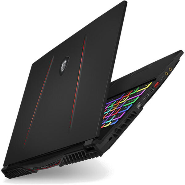 Laptop MSI Gaming 15.6'' GE65 Raider 9SF, FHD 240Hz, Intel Core i7-9750H (12M Cache, up to 4.50 GHz), 16GB DDR4, 512GB SSD, GeForce RTX 2070 8GB, No OS, Black