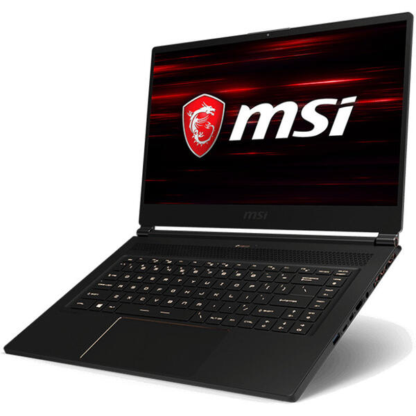 Laptop MSI Gaming 15.6'' GS65 Stealth 9SF, FHD 240Hz, Intel Core i7-9750H (12M Cache, up to 4.50 GHz), 16GB DDR4, 512GB SSD, GeForce RTX 2070 8GB, No OS, Black
