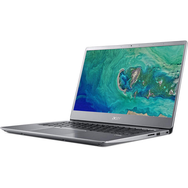 Laptop Acer 14'' Swift 3 SF314-56, FHD IPS, Intel Core i3-8145U (4M Cache, up to 3.90 GHz), 8GB DDR4, 256GB SSD, GMA UHD 620, Win 10 Home, Silver
