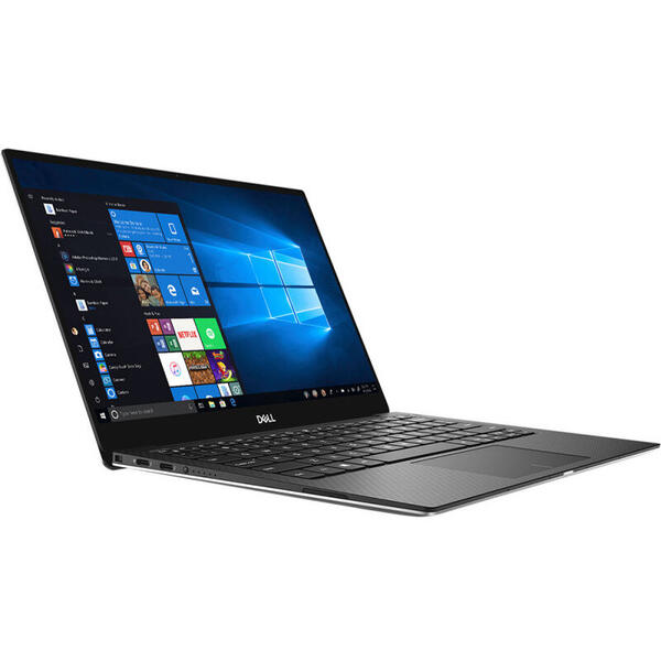 Laptop Dell 13.3'' New XPS 13 (9380), FHD InfinityEdge, Intel Core i7-8565U (8M Cache, up to 4.60 GHz), 16GB, 512GB SSD, GMA UHD 620, FingerPrint Reader, Win 10 Pro, Silver