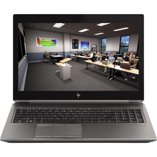 Laptop HP ZBook 15 G6, 15.6 FHD, Intel Core i7-9850H, NVIDIA Quadro RTX 3000, 32 GB, 512GB SSD, Windows 10 Pro, Silver