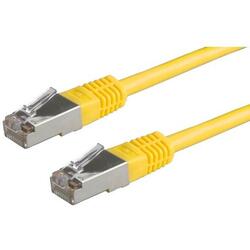 RJ45, cat. 6, FTP, 0.25m, yellow