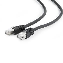 RJ45, cat. 6A, SFTP, LSZH, 0.5m, black