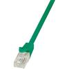 Patch Cord Logilink RJ45, Cat.6A, S/FTP, 0.50m, verde