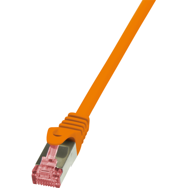 Patch Cord Logilink RJ45, Cat.6, S/FTP, 0.5m, portocaliu