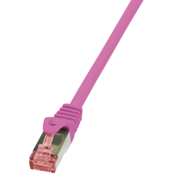 Patch Cord Logilink RJ45, Cat.6, S/FTP, 0,5m, roz