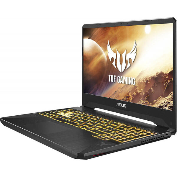 Laptop Asus Gaming TUF FX505DV, 15.6'' FHD, AMD Ryzen 5 3550H, 8GB, 512GB SSD, GeForce RTX 2060 6GB, No OS, Black