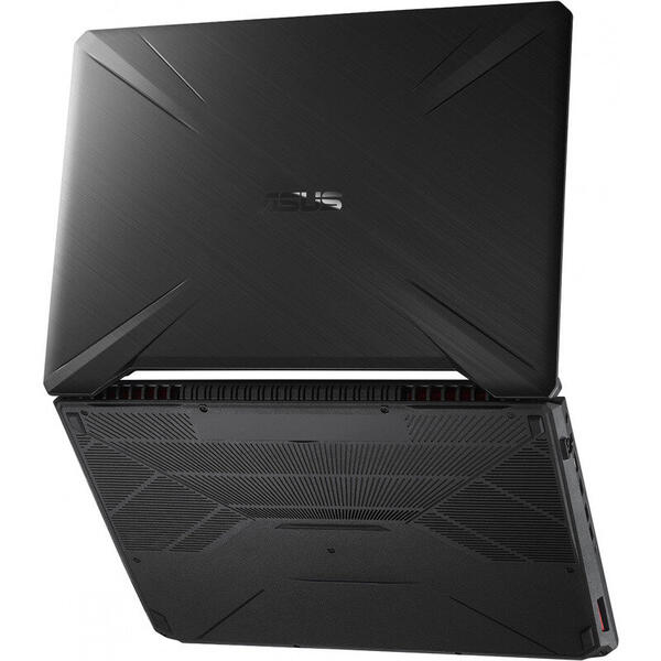 Laptop Asus Gaming TUF FX505DV, 15.6'' FHD, Ryzen 7 3750H, 8GB, 512GB SSD, GeForce RTX 2060 6GB, No OS, Stealth Black