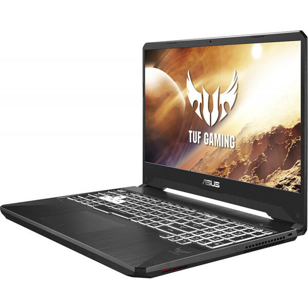 Laptop Asus Gaming TUF FX505DV, 15.6'' FHD, Ryzen 7 3750H, 8GB, 512GB SSD, GeForce RTX 2060 6GB, No OS, Stealth Black