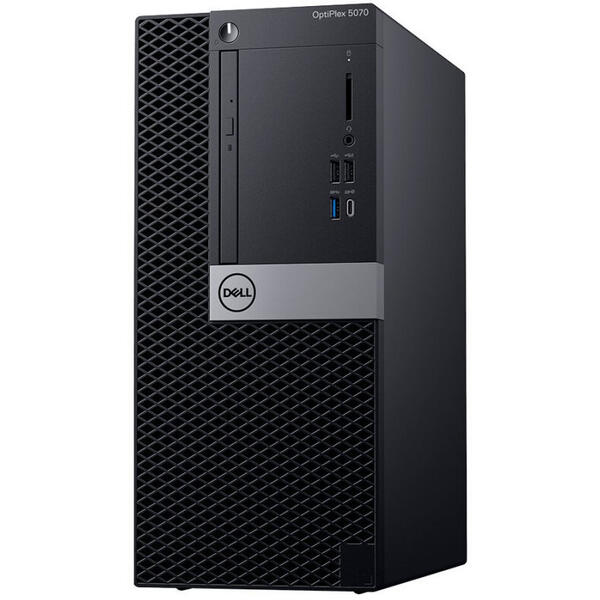 Sistem Brand Dell OptiPlex 5070 MT, Intel Core i7-9700, 8GB DDR4, 256GB SSD, GMA UHD 630, Win 10 Pro