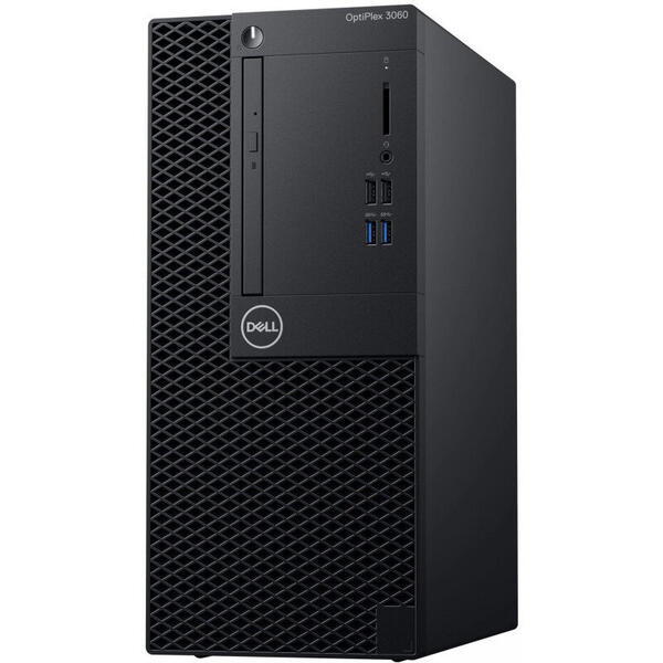 Sistem Brand Dell OptiPlex 3060 MT, Intel Core i3-8100, 8GB DDR4, 1TB HDD, GMA UHD 630, Linux, Black