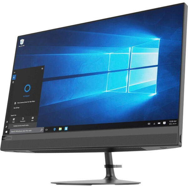 All in One PC Lenovo IdeaCentre 520-22IKU, Intel Core i3-7020U, 21.5" Full HD, 4GB, 1TB + 128GB SSD, Intel HD Graphics 620, Free DOS, Black