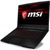 Laptop MSI Gaming GF63 Thin 9SC, 15.6'' FHD, Intel Core i7-9750H, 8GB DDR4, 512GB SSD, GeForce GTX 1650 4GB, No OS, Black