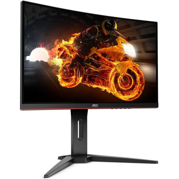 Monitor LED AOC Gaming C24G1, Curbat, 24 inch FHD, 1 ms, Black, FreeSync, 144Hz