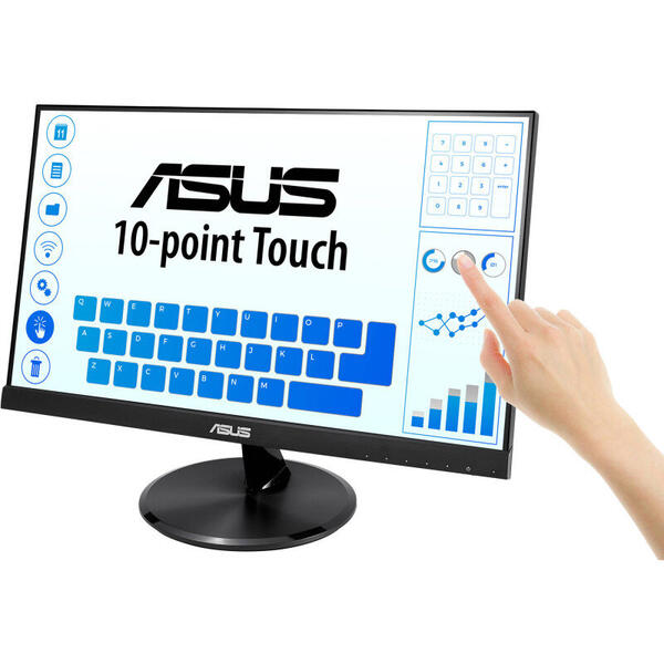 Monitor LED Asus VT229H, 21.5 inch FHD Touchscreen, 5 ms, Black