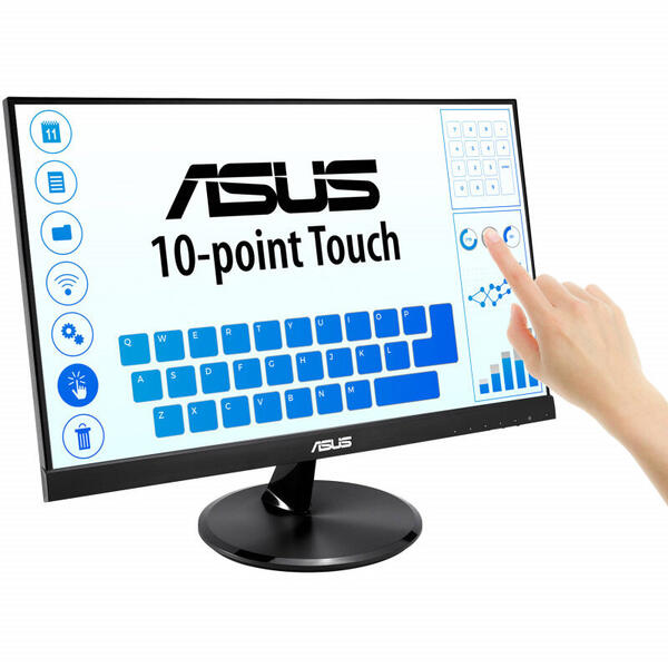 Monitor LED Asus VT229H, 21.5 inch FHD Touchscreen, 5 ms, Black