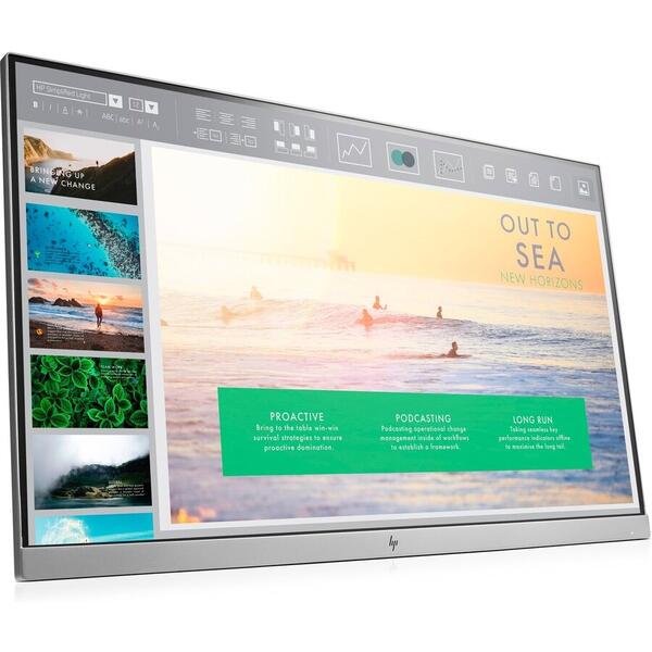 Monitor LED HP EliteDisplay E233, 23 inch FHD, 5ms, Argintiu, 60Hz