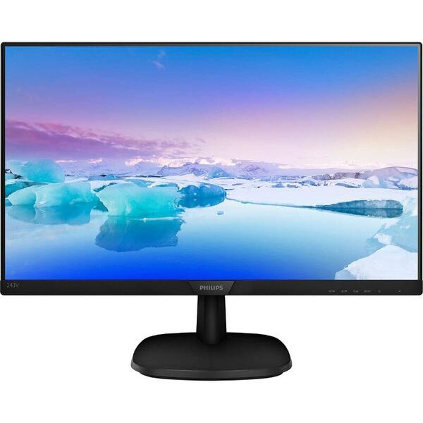 Monitor LED Philips 243V7QDSB, 23.8 inch FHD, 5 ms, Black, 60Hz