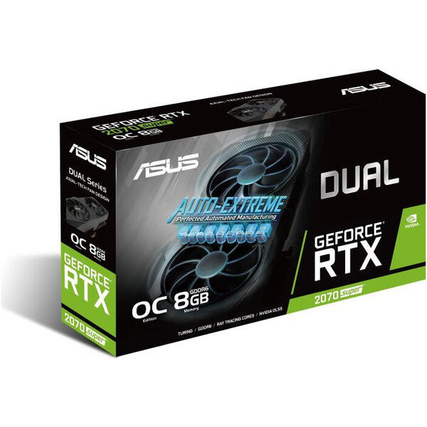 Placa video Asus GeForce RTX 2070 SUPER EVO O8G 8GB GDDR6 256-bit