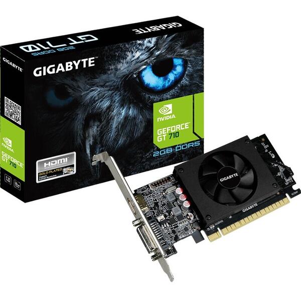 Placa video Gigabyte GeForce GT 710 2GB GDDR5 64-bit Low Profile