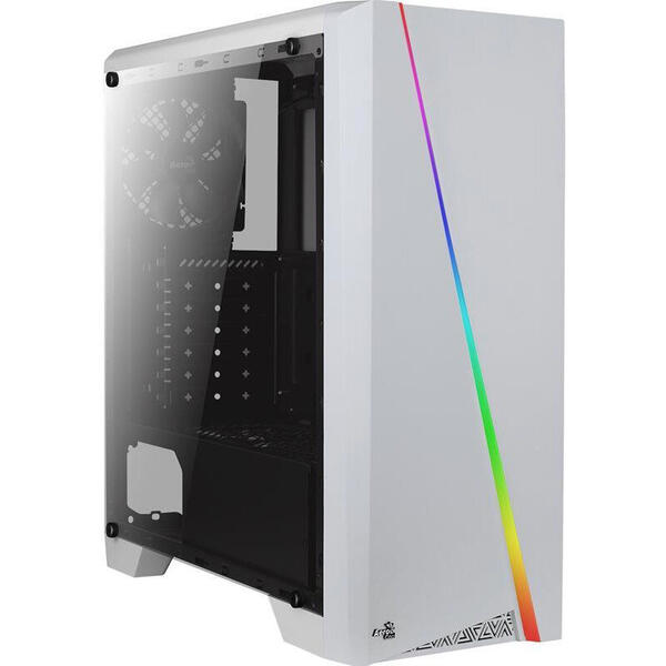 Carcasa Aerocool Cylon RGB, MiddleTower, Fara sursa, Alb-Negru