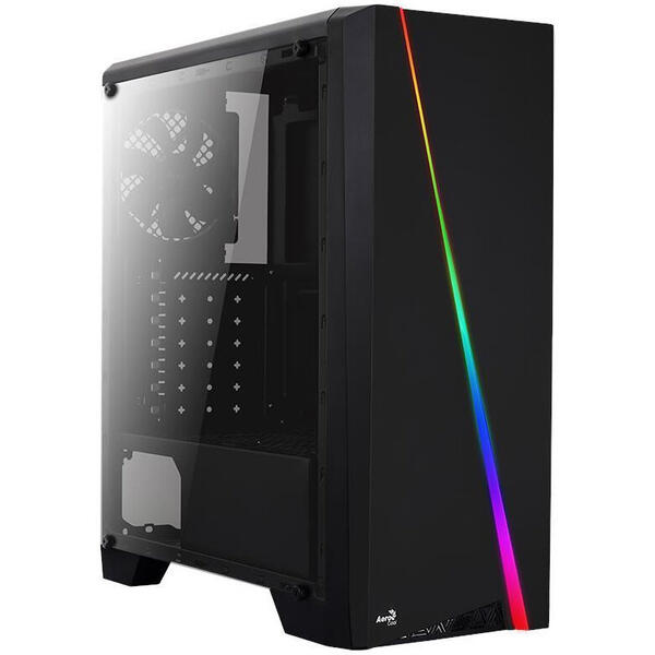 Carcasa Aerocool Cylon RGB, MiddleTower, Fara sursa, Negru