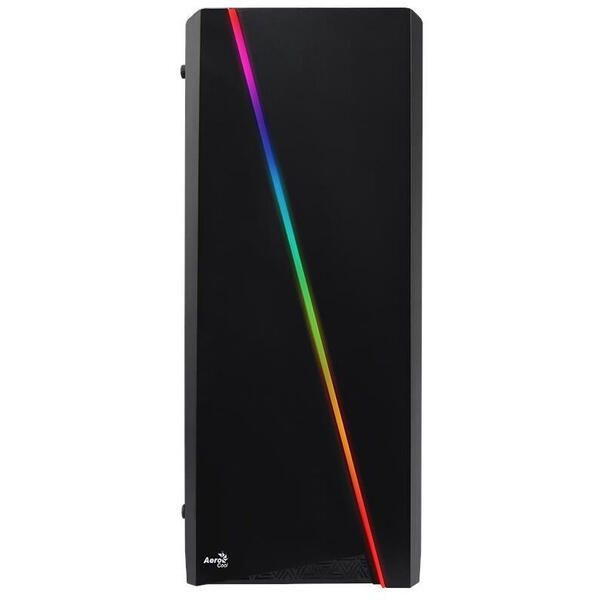 Carcasa Aerocool Cylon RGB Tempered Glass, MiddleTower, Fara sursa, Negru