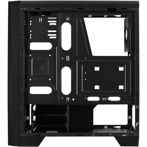 Carcasa Aerocool Cylon RGB Tempered Glass, MiddleTower, Fara sursa, Negru