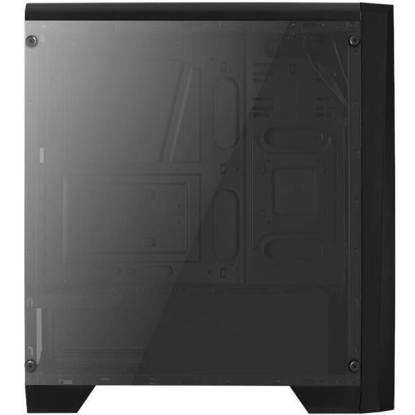 Carcasa Aerocool Cylon RGB Tempered Glass, MiddleTower, Fara sursa, Negru