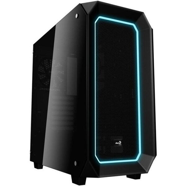 Carcasa Aerocool Project 7 C0 Pro, MiddleTower, Fara sursa, Negru