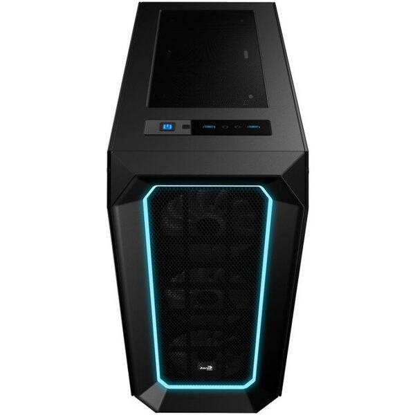 Carcasa Aerocool Project 7 C0 Pro, MiddleTower, Fara sursa, Negru