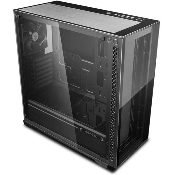 Carcasa Deepcool Matrexx 70, Tempered Glass, MiddleTower, Fara sursa, Negru