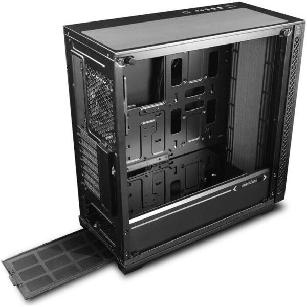 Carcasa Deepcool Matrexx 70, Tempered Glass, MiddleTower, Fara sursa, Negru