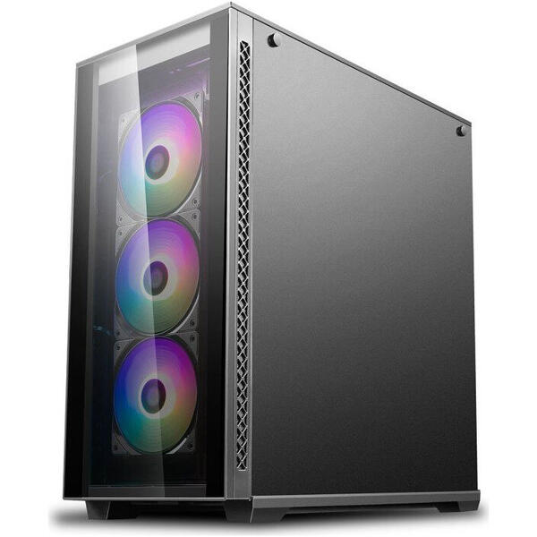 Carcasa Deepcool Matrexx 70 3F, MiddleTower, Fara sursa, Negru