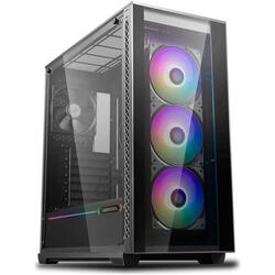 Carcasa Deepcool Matrexx 70 3F, MiddleTower, Fara sursa, Negru