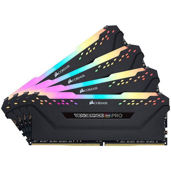 Memorie Corsair Vengeance RGB PRO 32GB DDR4 3600MHz CL18 Kit Quad Channel