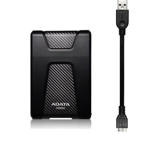 Hard Disk Extern A-DATA DashDrive Durable HD650 1TB 2.5 inch USB 3.0 black