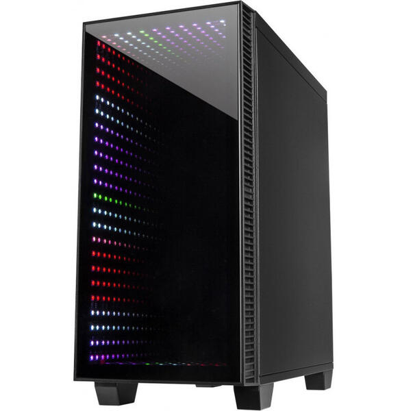 Carcasa Inter-Tech X-608 Infinity, MiniTower, Fara sursa, Negru