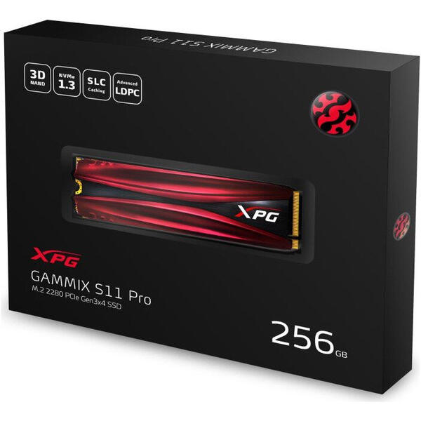 SSD ADATA XPG Gammix S11 Pro 256GB PCI Express x4 M.2 2280