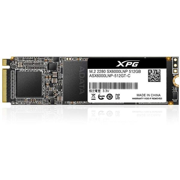 SSD A-DATA SX6000 Lite 512GB PCI Express 3.0 x4 M.2 2280