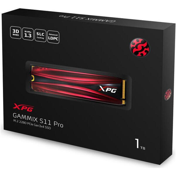 SSD A-DATA XPG Gammix S11 Pro 1TB PCI Express x4 M.2 2280